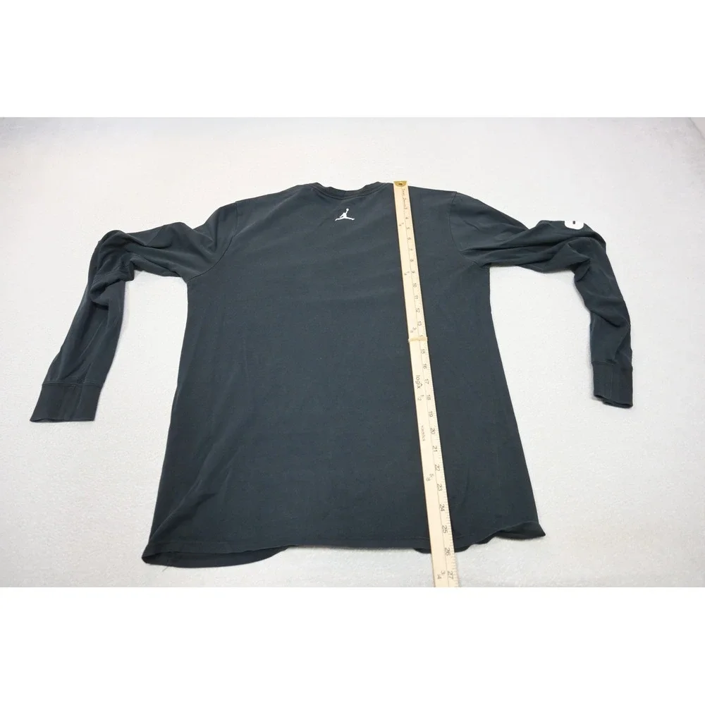 Nike Jordan Dri-FIT Long Sleeve T-Shirt Mens Medium Black Jumpman Graphic EUC